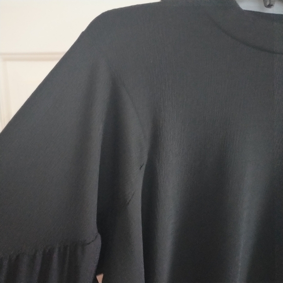 Zara Black Mock turtleneck Oversized Crop Top S - Picture 10 of 13